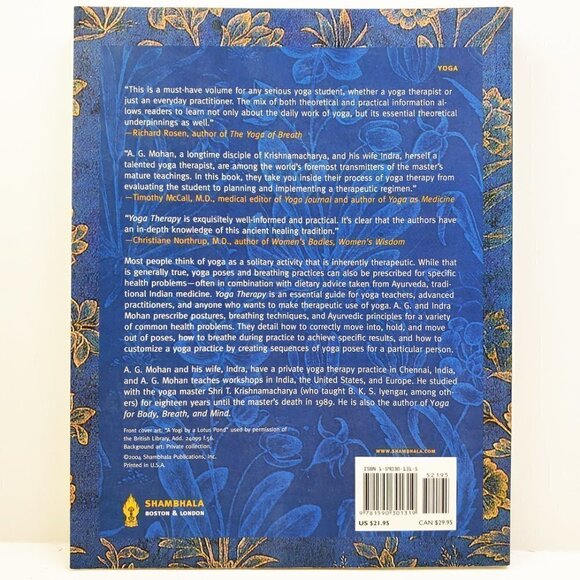 Yoga Therapy Guide to Therapeutic Use Ayurveda For Health Fitness Book by Mohan - Picture 3 of 10